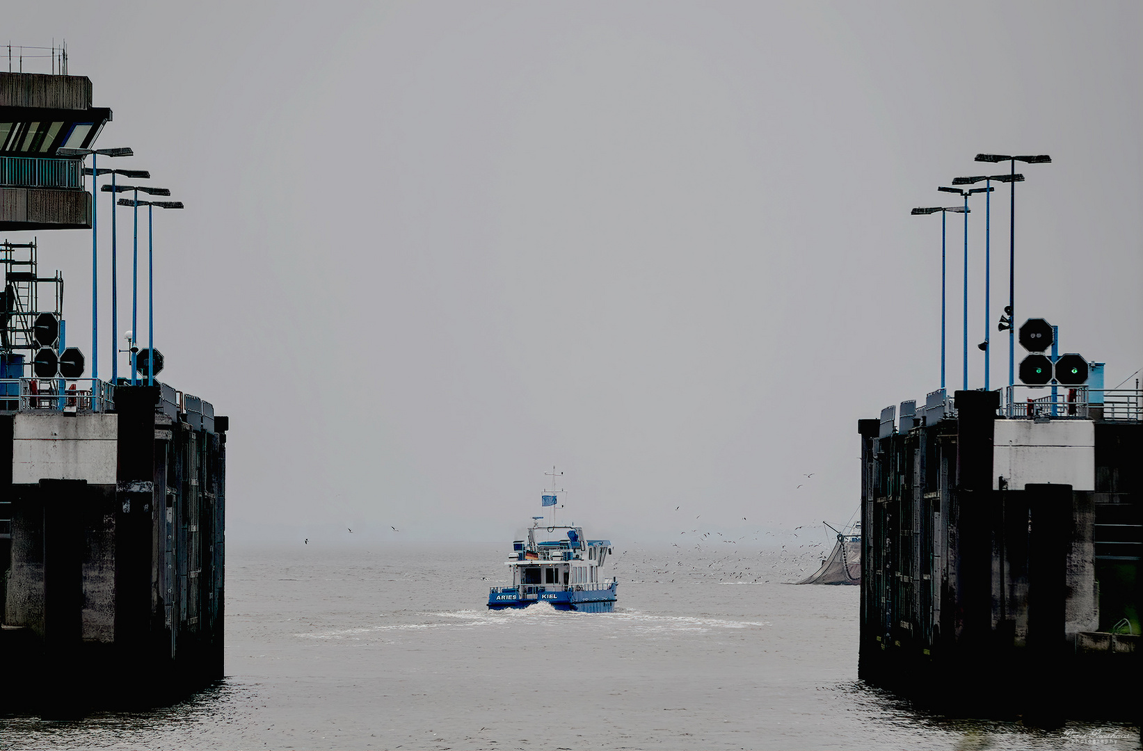 Hafenausfahrt in Büsum