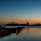 Hafenausfahrt Niendorf bei Sonnenuntergang