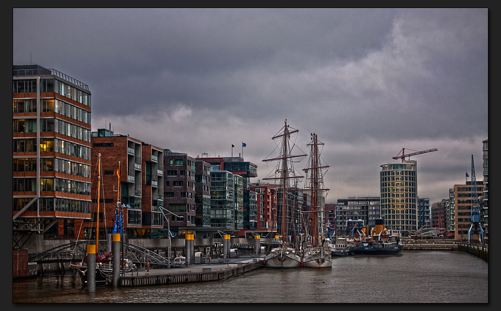 Hafencity an einem typischen, norddeutschen Wintertag!