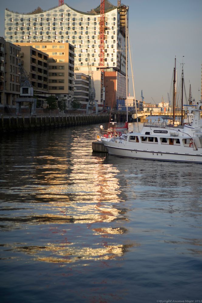 Hafencity bei Sonnenaufgang