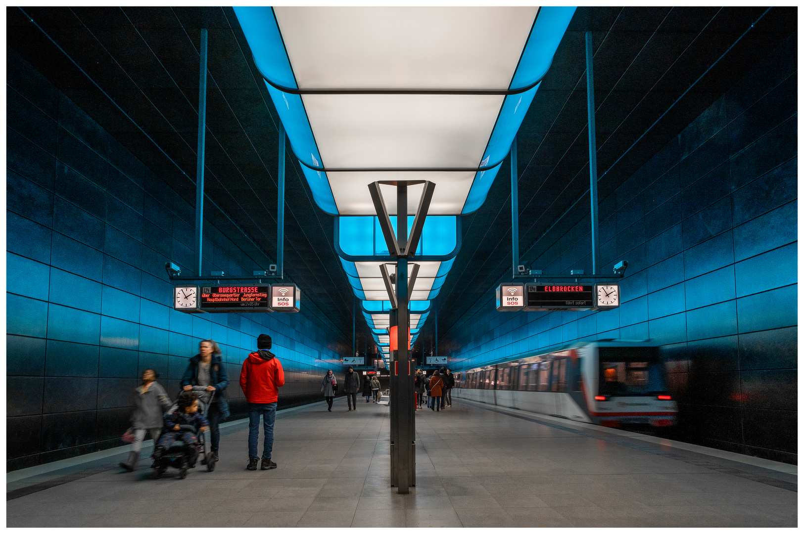 Hafencity blau-rot