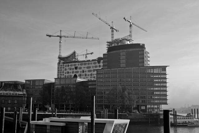 hafencity in black and white 2