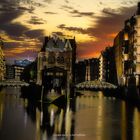 HafenCity "Speicherstadt mit Blick auf die Brücke Dienerreihe"