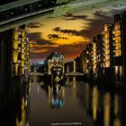 HafenCity "Speicherstadt mit Blick auf die Brücke Dienerreihe"