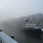 hafencity, stettin, eis, schnee, nebel . fantastisch