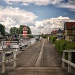 Hafendorf Rheinsberg der alte Leuchtturm