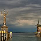 Hafeneinfahrt Konstanz...Die Imperia-Statue, eines der umstrittensten Kunstwerke im öffentlichen... 