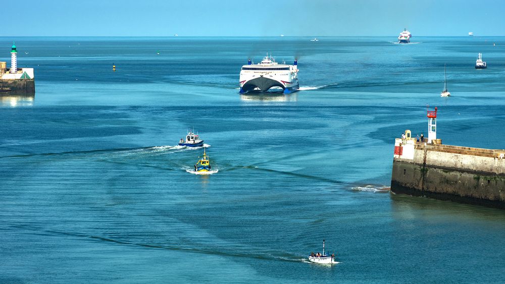 Hafeneinfahrt Le Havre, Frankreich