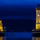 Hafeneinfahrt von Lindau abends