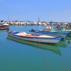 Hafenszene: Fischerboote in Olhão 