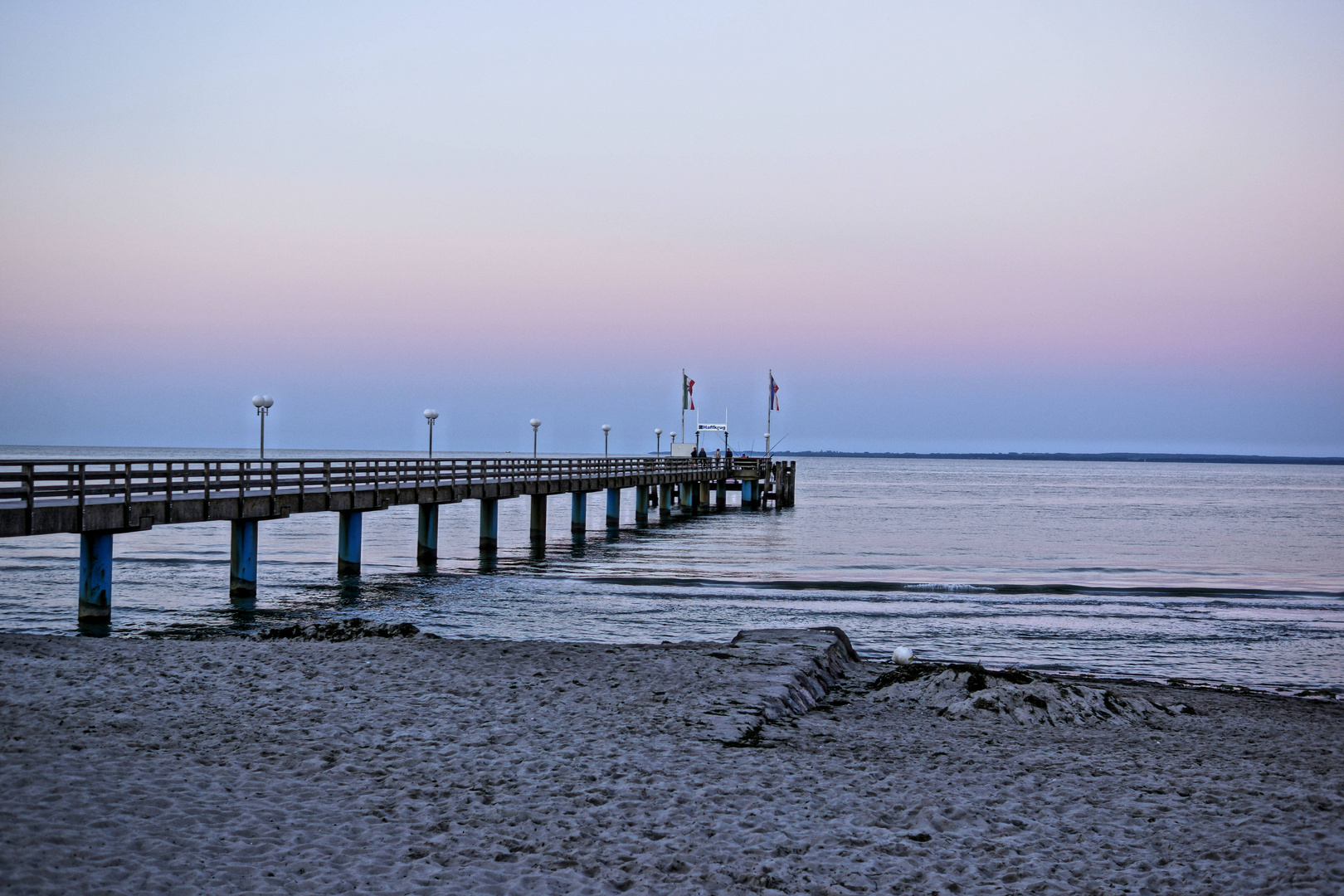 Haffkrug, Seebrücke im Abendlicht (HDR)