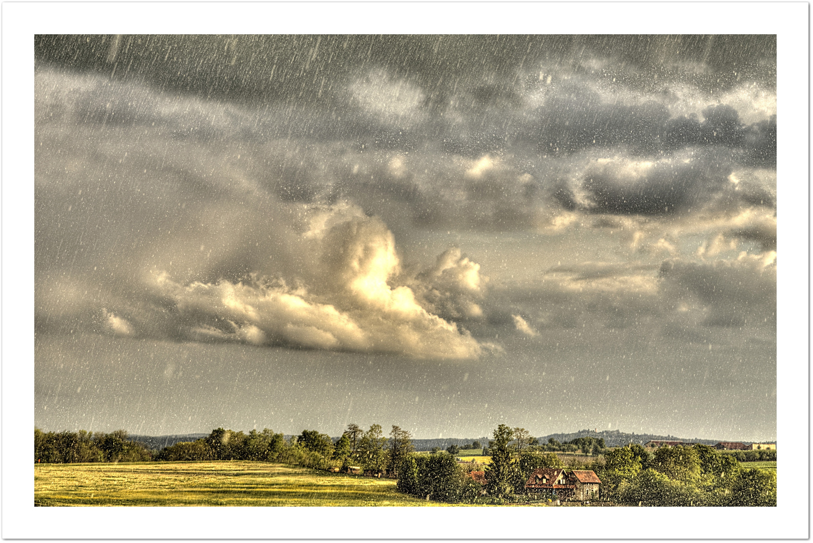 Hagel am Abend