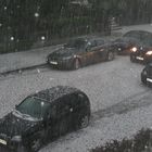 Hagel gestern in Düsseldorf