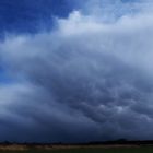 Hagelwolken über der A7