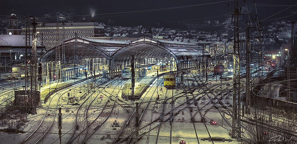 Hagen - Hauptbahnhof @ winter night