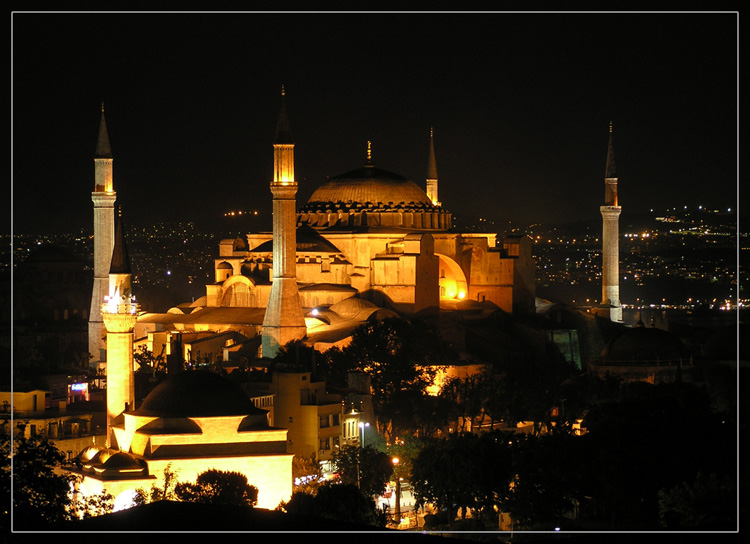 Hagia Sophia bei Nacht