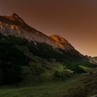 Hahntenjoch am Abend .