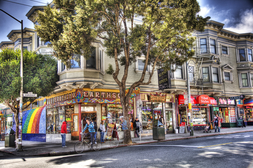 haight street in san francisco hdr