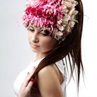 Hair style with flowers