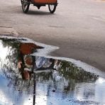 Halber Radfahrer verspiegelt.....