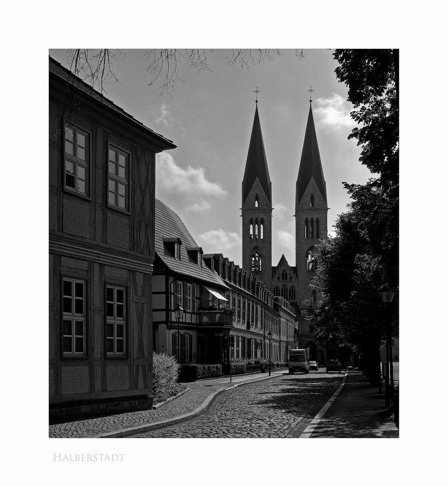 Halberstadt " der Blick, zum Dom zu Halberstadt "