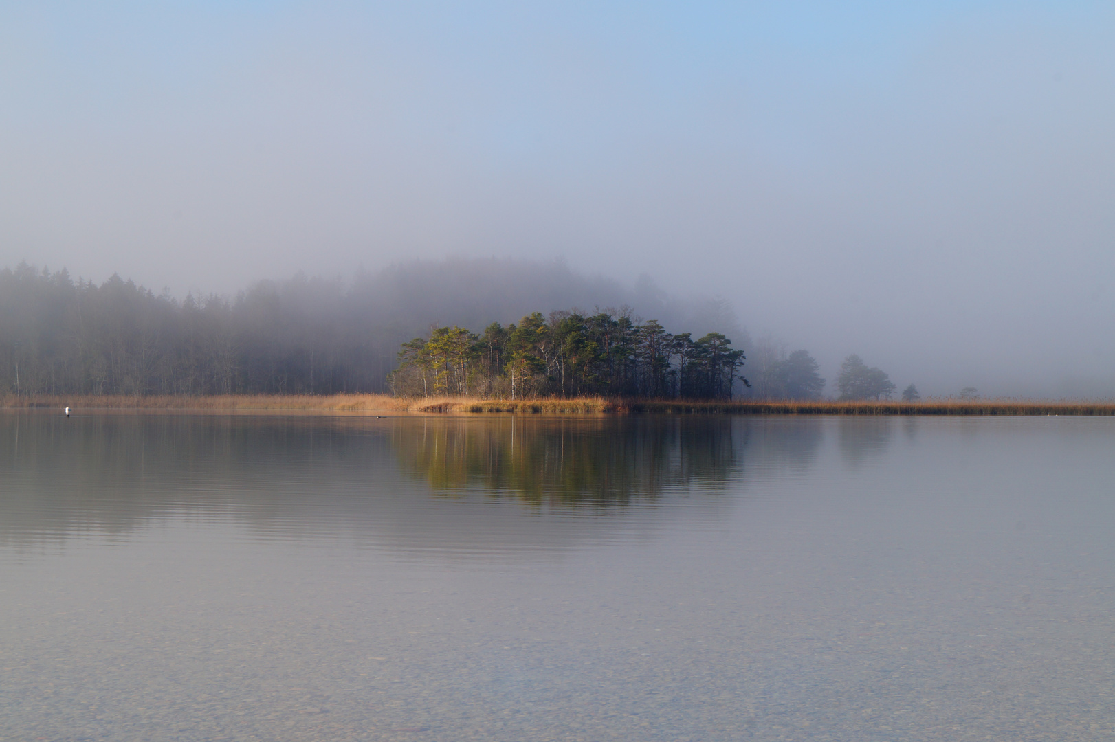 Halbinsel im Nebel