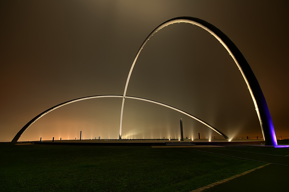 Halde Hoheward bei Nebel