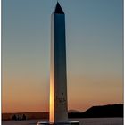 Halde Hoheward - Obelisk im Abendrot