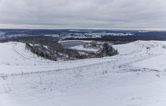 Haldenmotive, hier: auf dem Weg zum Plateau der Halde Göttelborn (7)