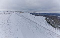 Haldenmotive, hier: Aussicht vom Plateau der Halde Göttelborn