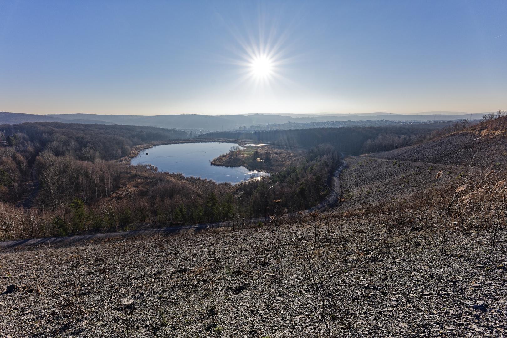 Haldenmotive, hier: Blick auf den Kohlbachweiher