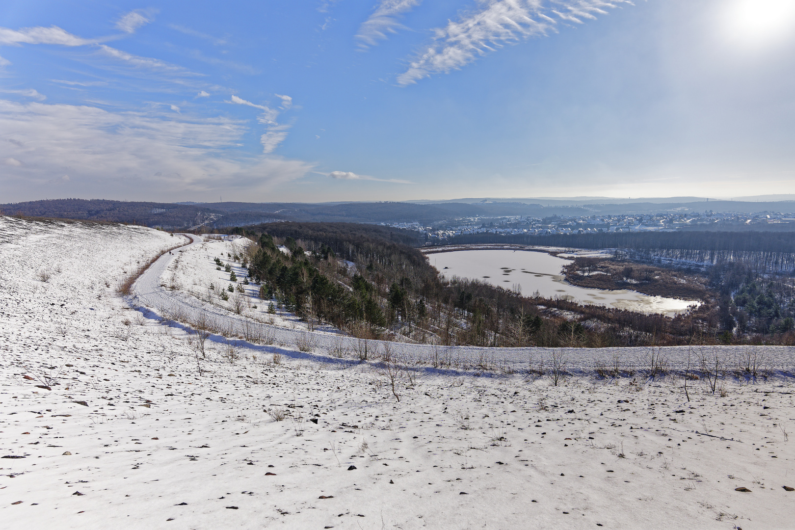 Haldenmotive, hier: Blick auf den Kohlbachweiher