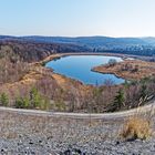 Haldenmotive, hier: Blick über den Kohlbachweiher auf der Bergehalde Göttelborn/Saar