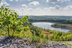 Haldenmotive, hier: Frühlingbeginn am Kohlbachweiher auf der Halde Göttelborn