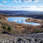 Haldenmotive, hier: Kohlbachweiher auf der Bergehalde Göttelborn (Saarland)