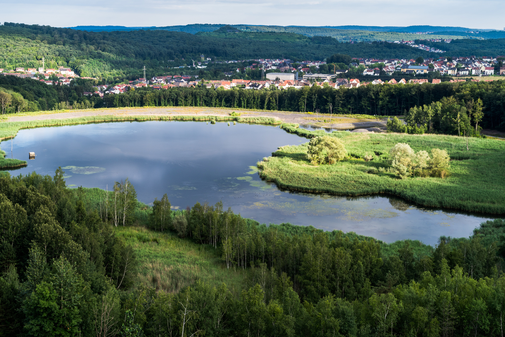 Haldenmotive, hier: Kohlbachweiher auf der Halde Göttelborn