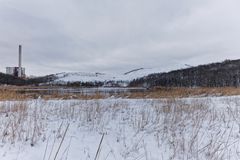 Haldenmotive, hier: Kohlbachweiher auf der Halde Göttelborn (Saarland)  (2)