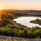 Haldenmotive, hier: Sonnenaufgang auf der Halde Göttelborn