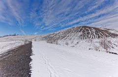 Haldenmotive, hier: Winterimpressionen auf der Bergehalde Göttelborn/Saar (10)