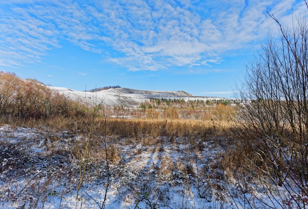 Haldenmotive, hier: Winterimpressionen auf der Bergehalde Göttelborn/Saar (12)