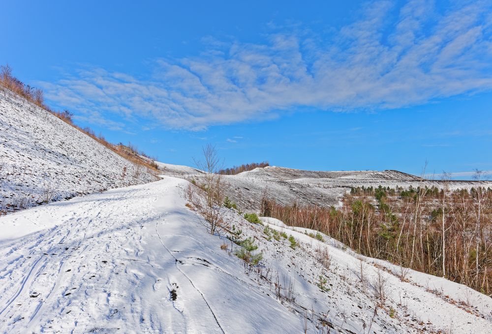 Haldenmotive, hier: Winterimpressionen auf der Bergehalde Göttelborn/Saar (13)