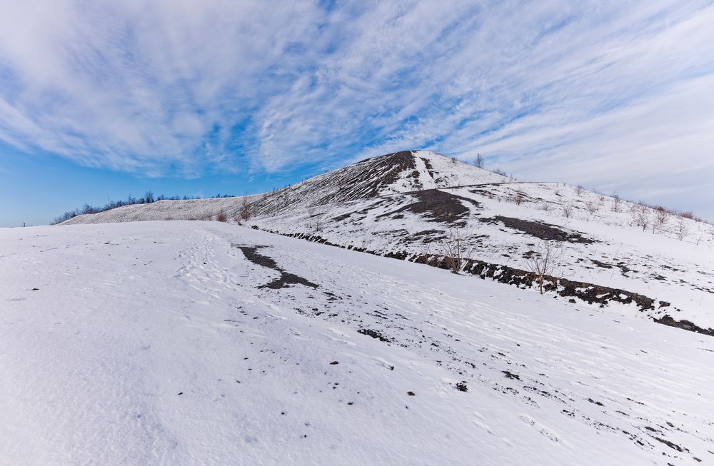 Haldenmotive, hier: Winterimpressionen auf der Bergehalde Göttelborn/Saar (6)