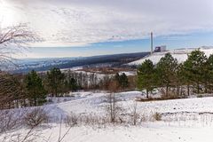 Haldenmotive, hier: Winterimpressionen auf der Bergehalde Göttelborn/Saar (8)