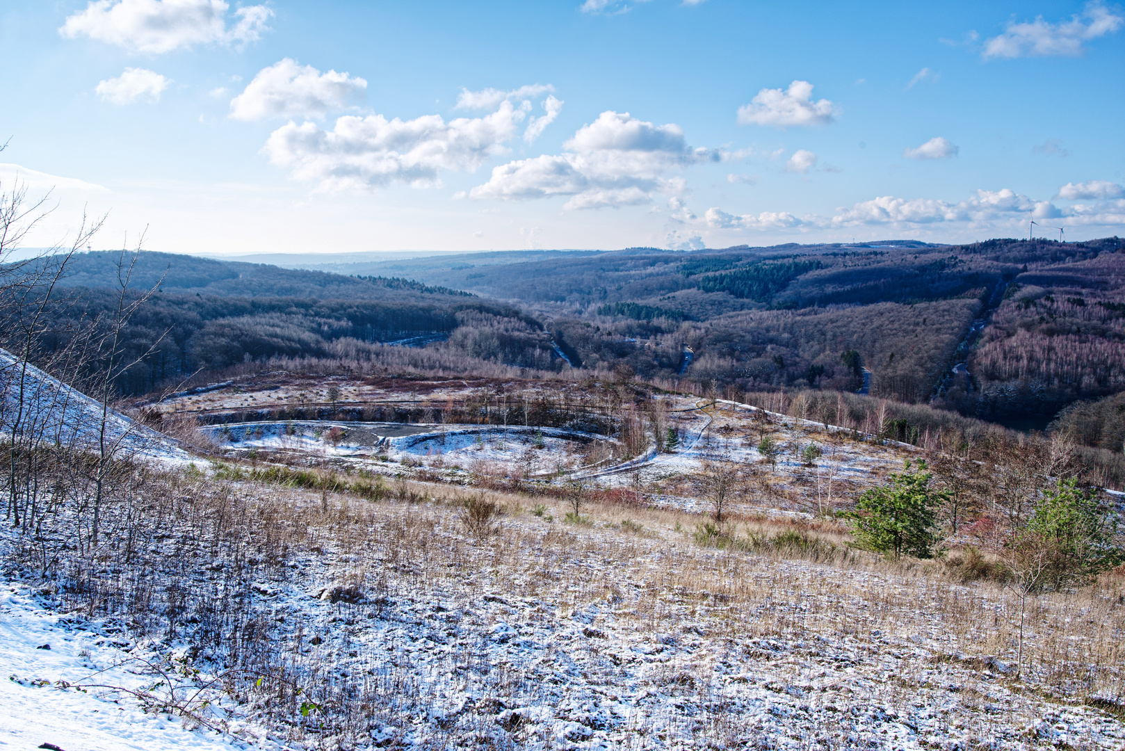 Haldenmotive, hier: Winterimpressionen auf der Halde Lydia Camphausen (Saarland)  (2)