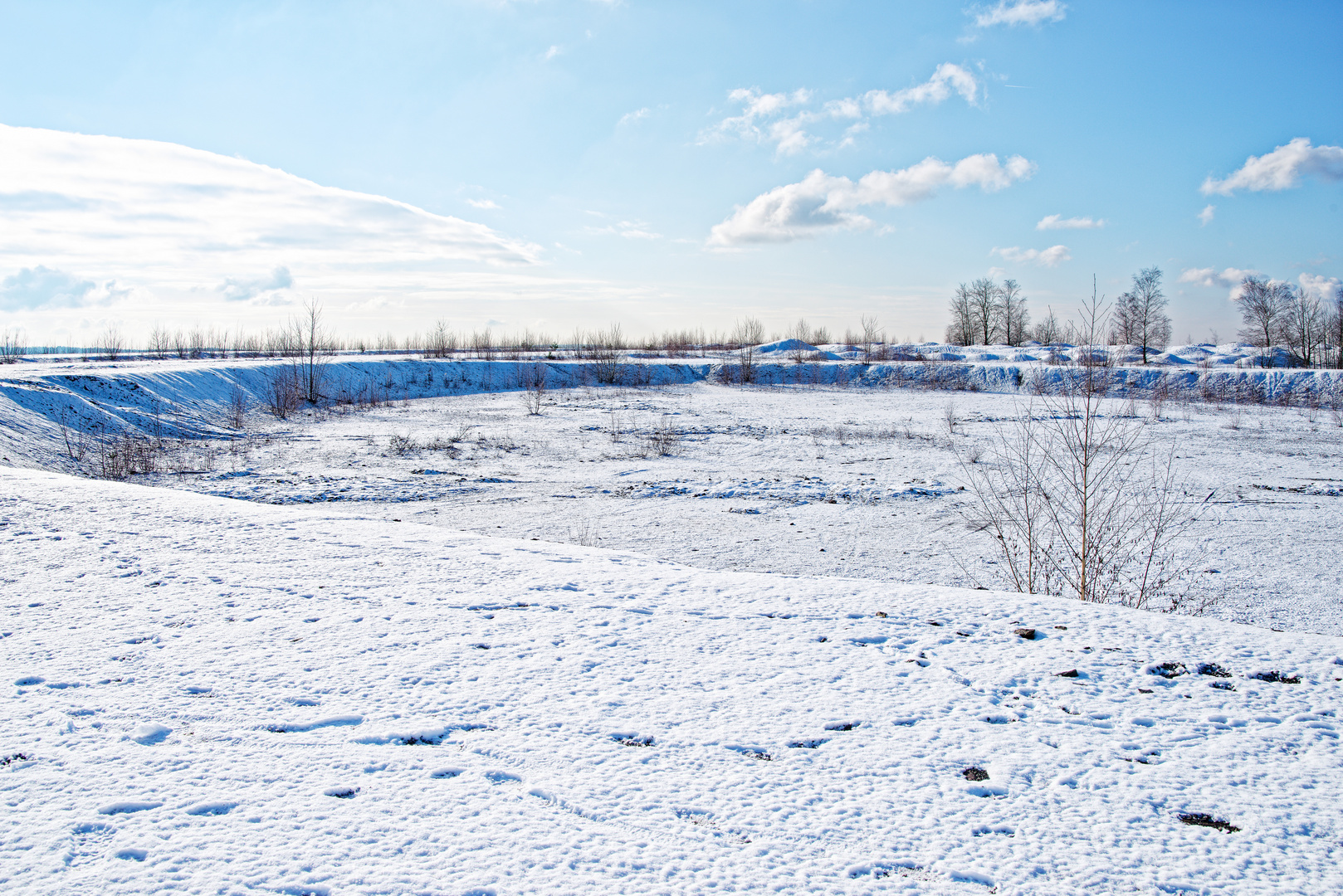 Haldenmotive, hier: Winterimpressionen auf der Halde Lydia Camphausen (Saarland)  (6)