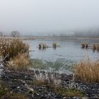 Haldenmotive, hier: Winterstimmung am Ufer des Kohlbachweihers auf der Halde Göttelborn/Saar