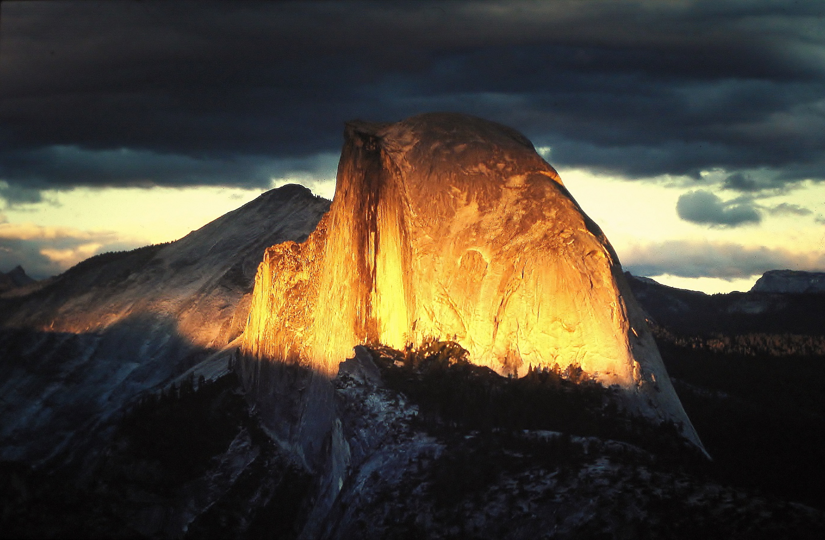 Half Dome am Abend.