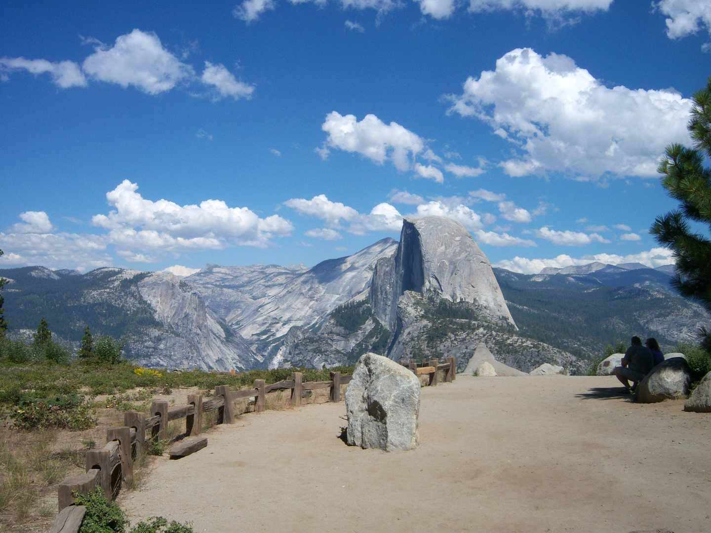 Half Dome Blick vom Glassier Point