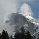 Half Dome in fog