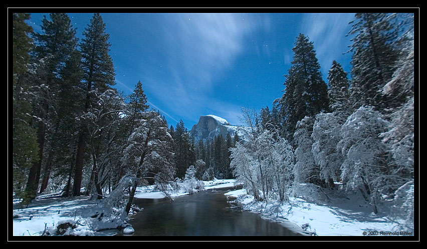 Half Dome in the Moon Light